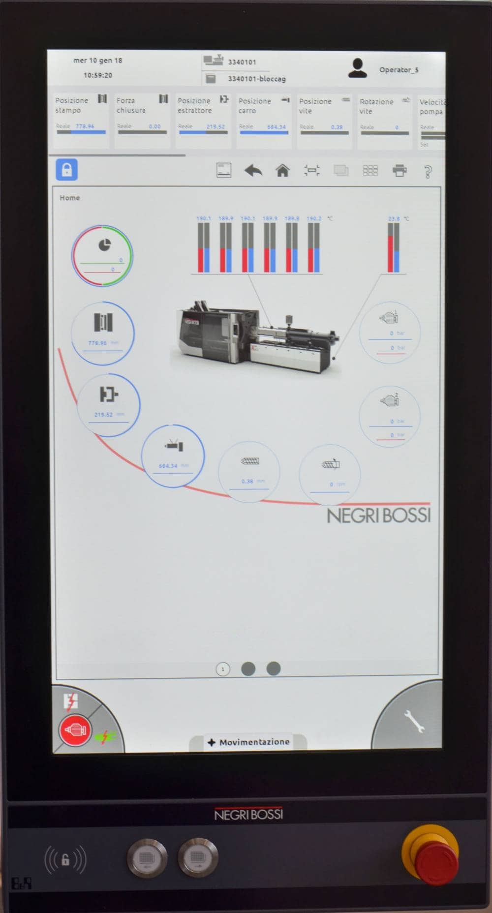 Injection Moulding Machine MOTUS™ TOUCHSCREEN CONTROL