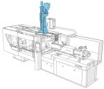 Multi material vertical injection unit