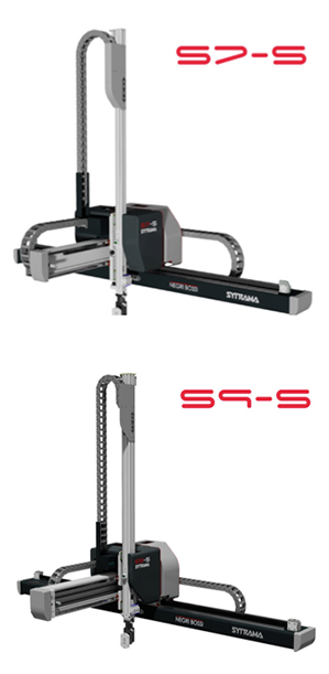 Cartesian robot for plastic moulding machine