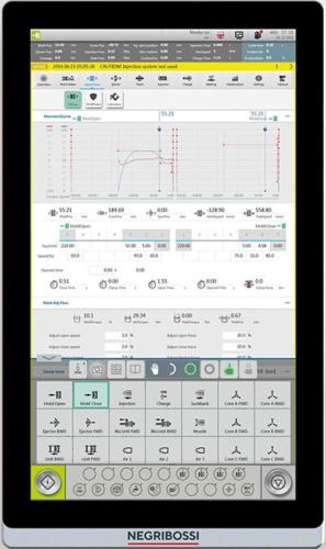 Uno screenshot del nuovo controllo Tactum montato sulle macchine elettriche Negri Bossi